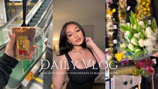 DAILY VLOG!: SHE MESSED UP MY NAILS + STRAWBERRY DUBAI CHOCOLATE