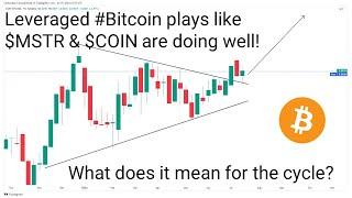 Leveraged #Bitcoin plays like $MSTR & $COIN are doing well! What does it mean for the cycle?