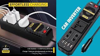 Best Car Inverter - Laptop Charger | CRUST N80 Car Inverter 200 Watt #shortsvideo #unboxing #shorts