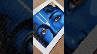 Painting the most DIVINE EYES 🫶 "krishn eyes " #krishna #eyes #krishnaeyes #blue