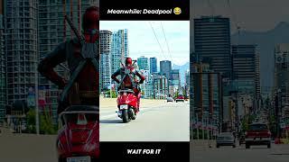 Other superheroes vs Deadpool riding bike #shorts #marvel