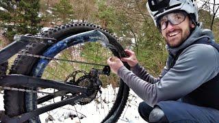 Winter E-MTB Tour  mit erfrorenen Füßen & Gammelschlauch  Reifenpanne in Imsbach | Leo Kast