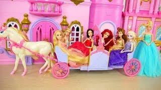 Princess Barbie Expandable Carriage Princess doll New Dresses Putri Barbie Gaun Vestidos Princesa