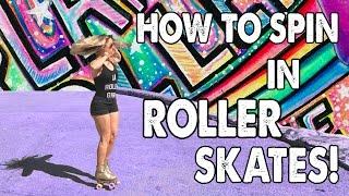 Learn How to SPIN on ROLLER SKATES with a WORLD CHAMP 