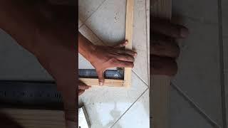 How to Make a Wood Frame for Canvas Artwork #handmade #wood #canvas #frame
