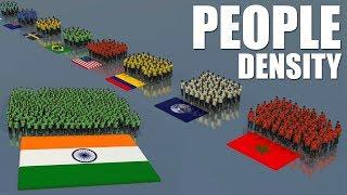 PEOPLE DENSITY Per Country | Population Comparision