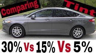 Comparing Window Tint! 30% vs 15% vs 5%