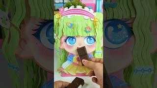 Satisfying With Unboxing Miniature Girl Eating Chocolate Set Toys, ASMR Videos