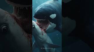 Killer Orca Vs Shark ( Blue Whale, Dolphin, Crocodile, Octopus ) #orca #shorts #youtubeshorts