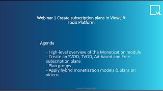 Create subscription plans in the ViewLift® Tools CMS