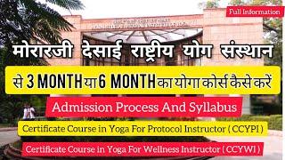 Yoga Course Form MDNIY । Certificate Course in Yoga  CCYPI Or CCYWI । Yoga Courses