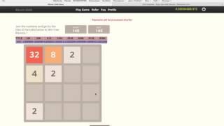 Зарабатуй биткоин на игре  2048