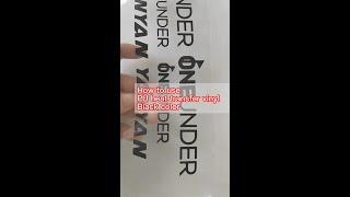 How to use black PU heat transfer vinyl?