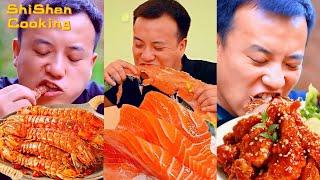 Village Funny Mukbang | Grilled Stone Food | Chinese Spicy BBQ Collection