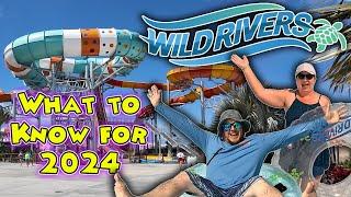 Wild Rivers | New for 2024 | Irvine Waterpark | Food Guide and Slide POVs