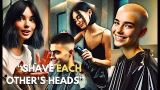 Couple Shaves Each Other's Heads And Bleaches - Haircut Stories