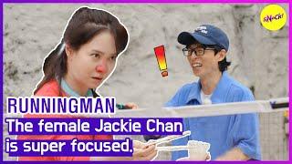 [RUNNINGMAN] 女版 Jackie Chan 超级专注。（ENGSUB）