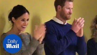 Meghan and Harry watch Willow High School pupils performing - Daily Mail