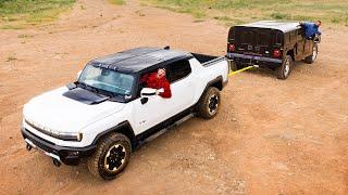 New Hummer EV vs Original Hummer H1 Tested