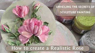 Basic Technique To Make Sculpture Painting Rose| How To Make Sculpture Painting Rose.