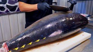 World's Sharpest Tuna Knife！Superb yellowfin Tuna cutting skill, Luxurious sashimi / 最鋒利的刀！黃鰭鮪魚切割技能