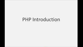 PHP Introduction - PHP Tutorial for Beginner