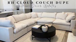 CLOUD SOFA DUPE | RESTORATION HARDWARE INSPIRED HOME DECOR | MODERN HOME DECOR UPDATES