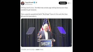 Gov. Tim Walz Encouraged Dems to be "Meaner" Two Weeks Before Two Minnesota Lawmakers Shot