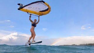 Winging under a rainbow at Ka'a Foil Park