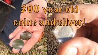 204 year old coin + Silver !!!!! #metaldetecting #silvercoins #minelabdetector #diggingplugs