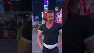 Yujiro walks through Times Square  #yujirohanma