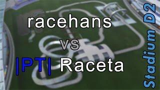 Stadium D2 - Comparison racehans vs. |PT| Raceta! - Trackmania Nations Forever