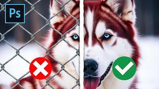 Remove Fence with 1 Simple Step in Photoshop!