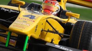 Felipe Nasr overtakes in the last corner, 2012 GP2 Spa