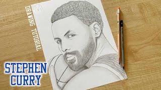 How to draw a basketball player Stephen Curry / Golden State Warriors / Steph Curry drawing tutorial