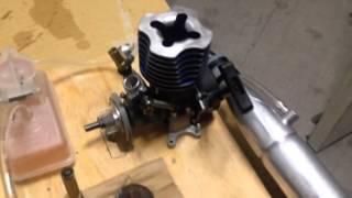 Testing a modified Vertex VX 18 nitro engine