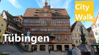 Germany walktour: Tübingen citytor Stadtrundgang in Altstadt city centre  - Rathaus unistadt德国图宾根街拍