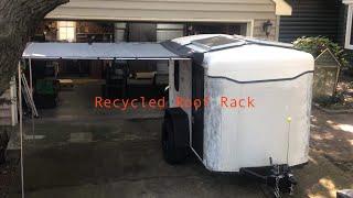 I built a roof rack for the cargo camper out of scrap metal.