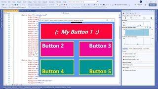 Visual Studio 2019 WPF (VB.NET) Using the Grid Layout and Button Controls