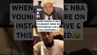 When Druski & NBA Youngboy were on Instagram live, and this happened.  #viralshorts #rap