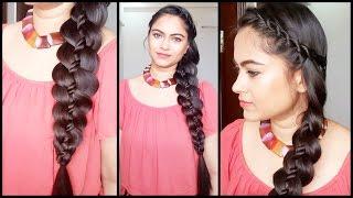 4 strand Rope Twist Braid // Easy hairstyles for medium to long hair//indian hairstyles
