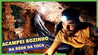 Acampamento solo em rede dentro de uma caverna - Toca do calango Ep. 21