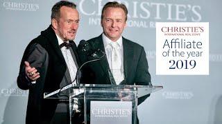 Wetag celebrates the Affiliate of the year 2019 award by Christie's international Real Estate