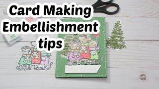 Card Making Embellishment Tips #satmornmakes #christmasmakes2023