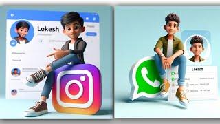 Trending Social Media Profile Name Photo Video Editing | How to Make Social Media AI TRENDING images