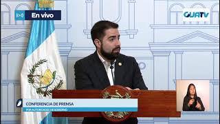 Conferencia de Prensa del Gobierno de Guatemala.