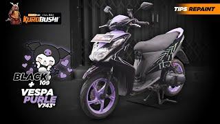 REPAINT YAMAHA XEON RC UNGU PASTEL + HITAM YANG IMUT!