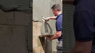 Applying Render FLAT #shorts #construction #diy #plastering #render