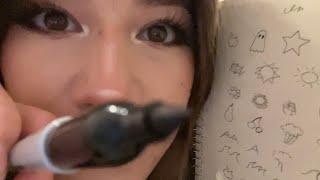 giving you a face tattoo with a sharpie (asmr)