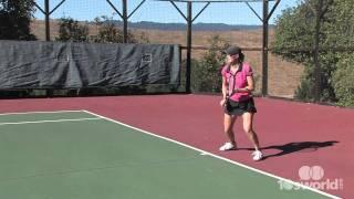 10Sworld.com - Tennis Backhand in Slow Motion by Claire Carter